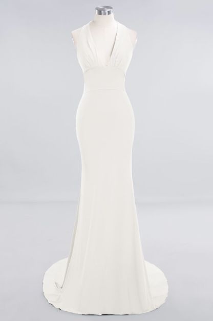 Elegant Mermaid Halter Pool Bridesmaid Dress Online