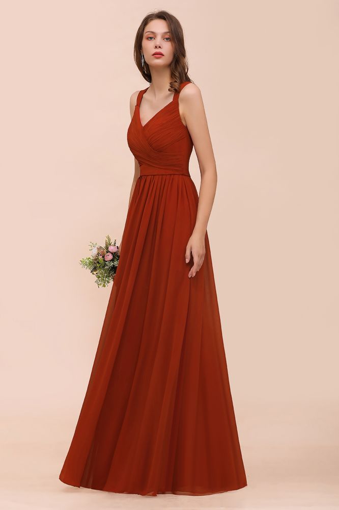 Sweetheart Soft Chiffon Aline Maid of Honor Dress Sleeveless Evening Dress