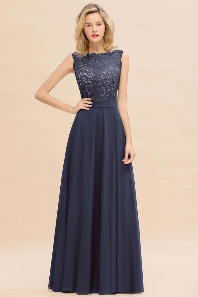 Madge | Exquisite Scoop Sleeveless Bridesmaid Dress