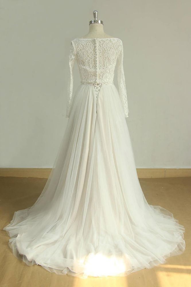 Sweetheart Lace Empire Simple Chiffon Bridal Gowns