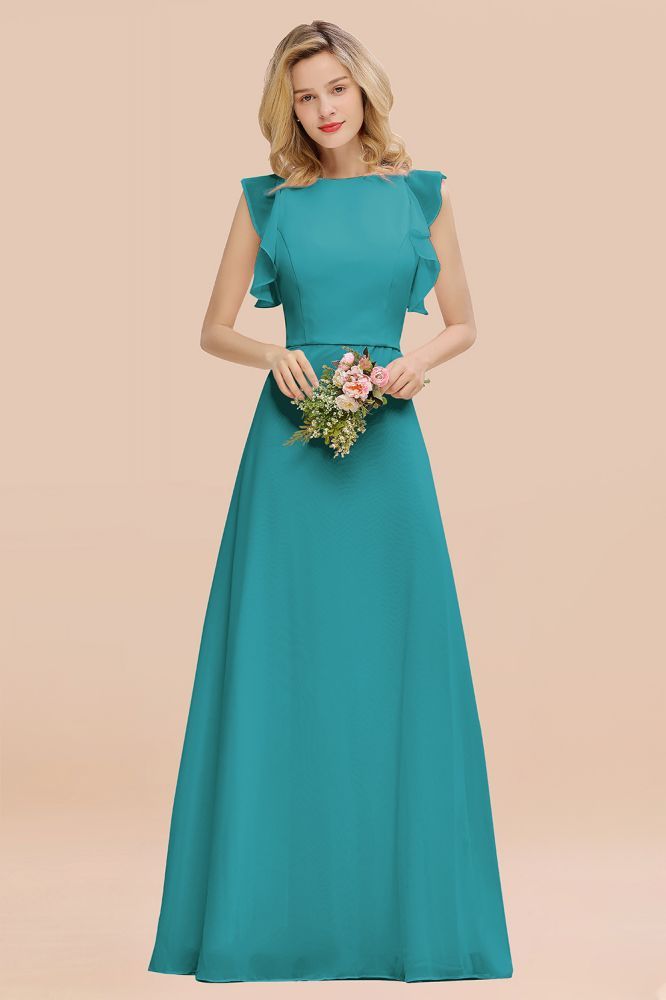 Cecilia | Chic Simple Jewel Sleeveless Bridesmaid Dress Online