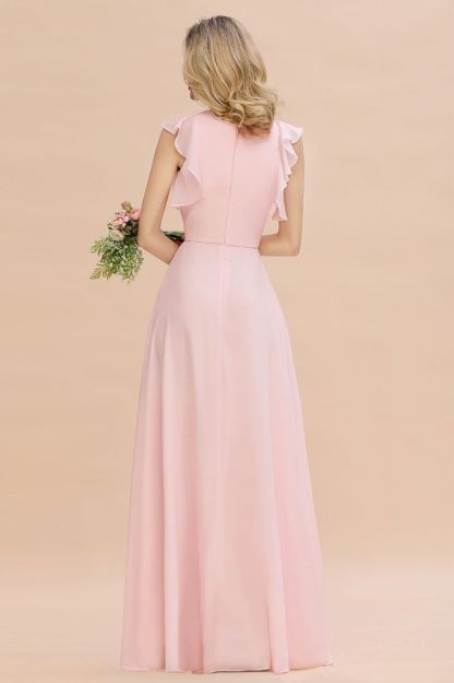 Cecilia | Chic Simple Jewel Sleeveless Bridesmaid Dress Online