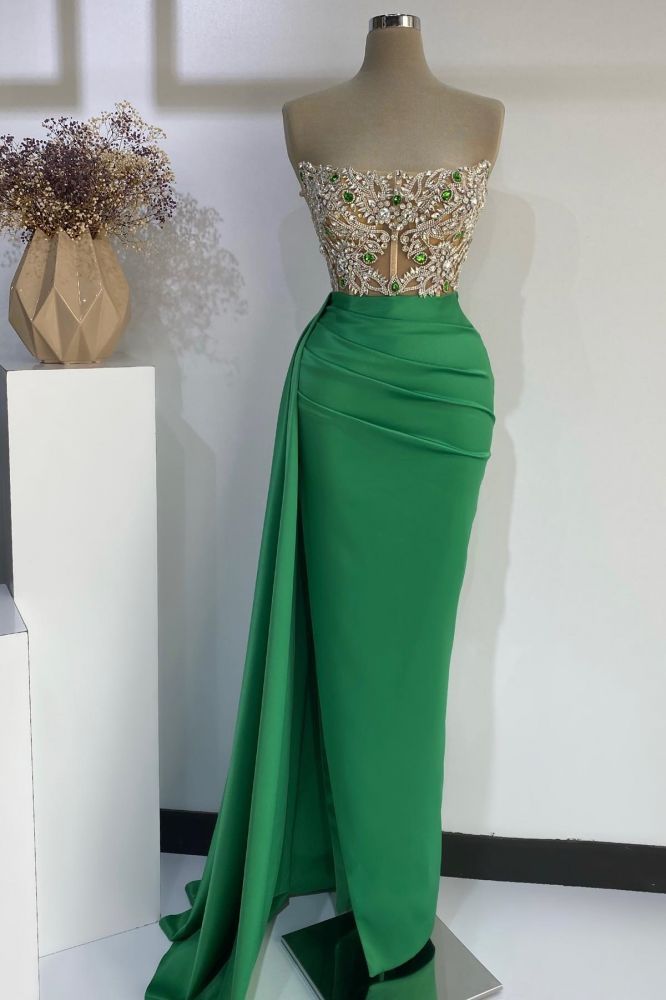 Green Sweetheart Mermaid Column Prom Dresses