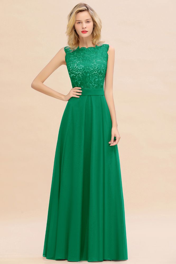 Madge | Exquisite Scoop Sleeveless Bridesmaid Dress