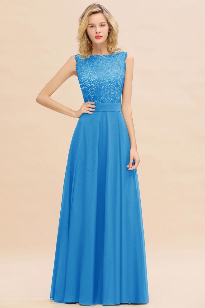 Madge | Exquisite Scoop Sleeveless Bridesmaid Dress