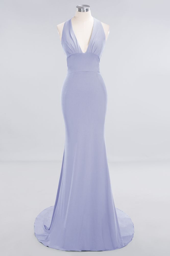 Elegant Mermaid Halter Pool Bridesmaid Dress Online