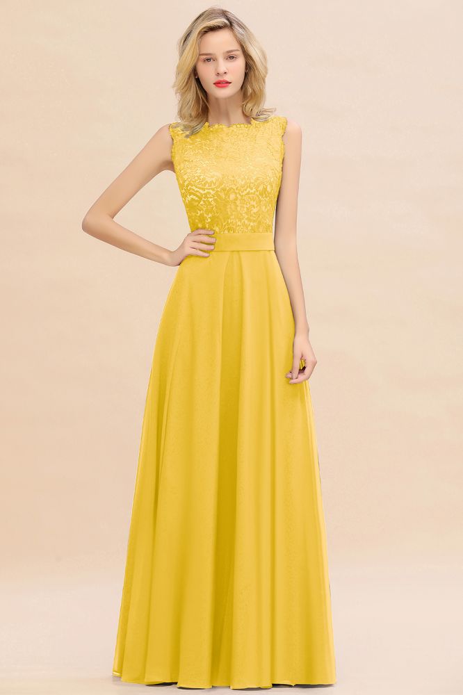 Madge | Exquisite Scoop Sleeveless Bridesmaid Dress