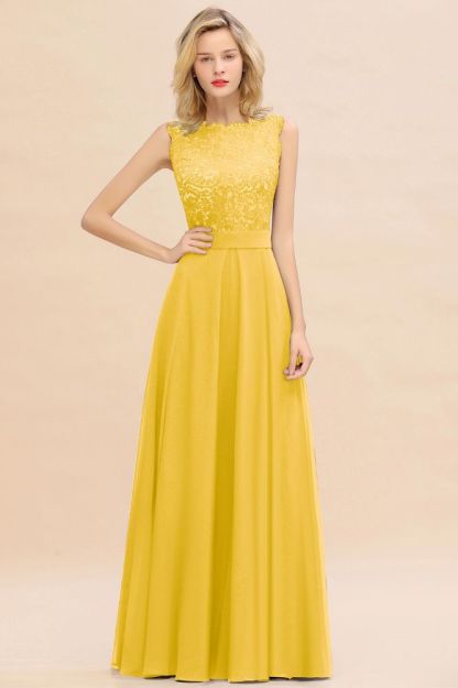Madge | Exquisite Scoop Sleeveless Bridesmaid Dress