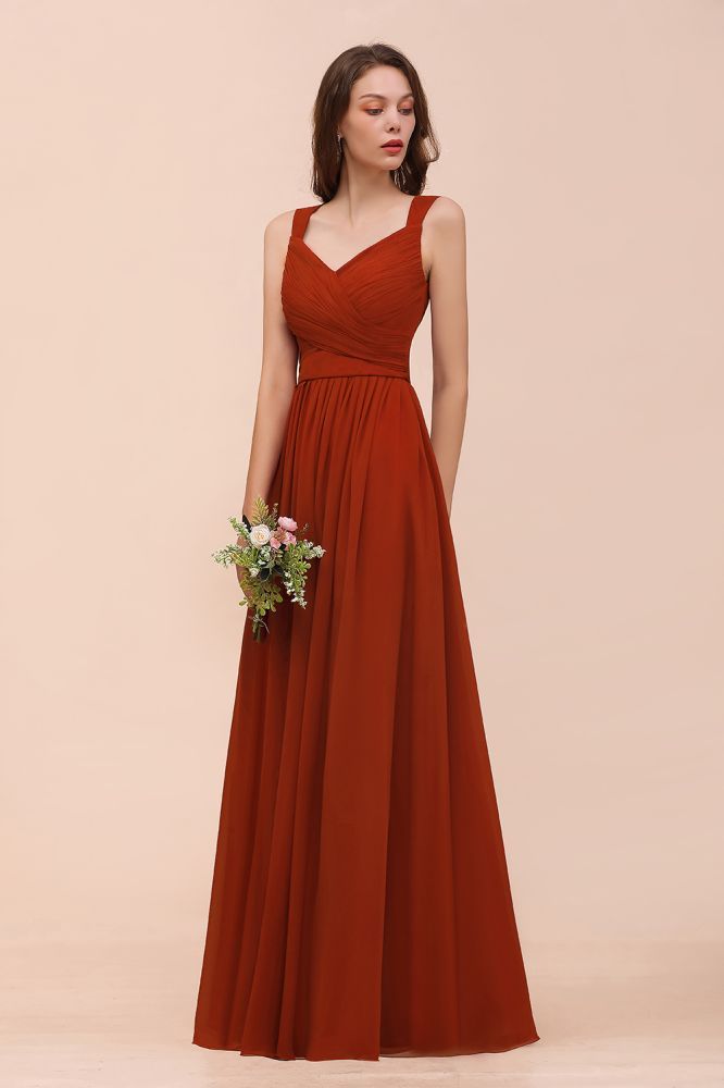 Sweetheart Soft Chiffon Aline Maid of Honor Dress Sleeveless Evening Dress