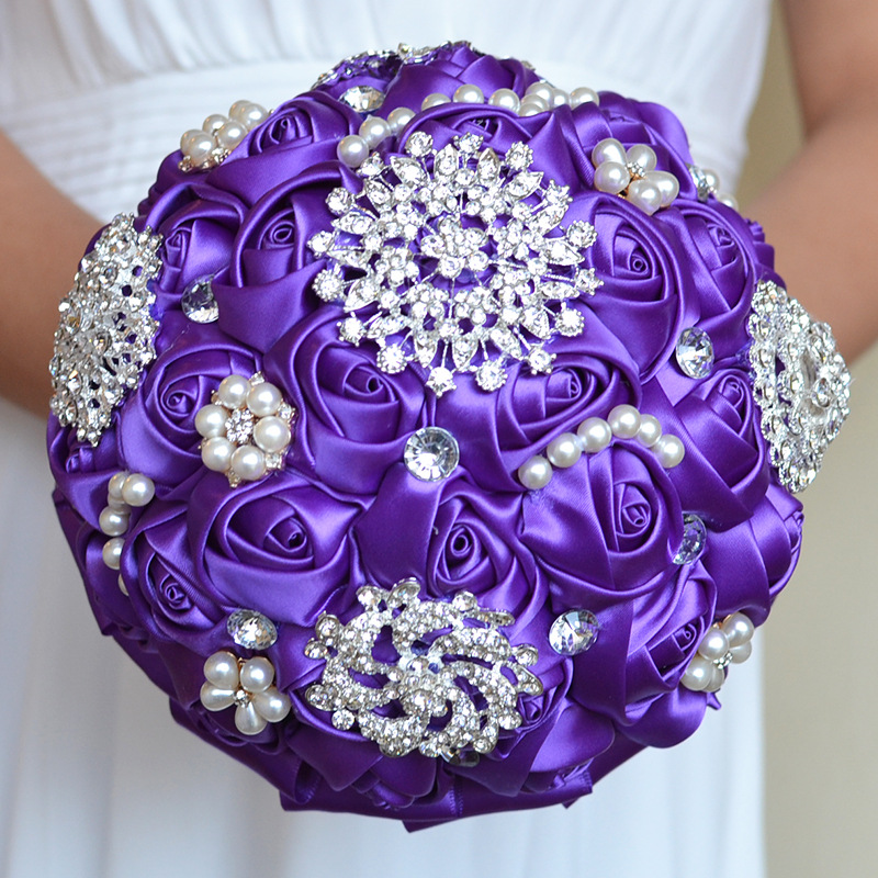 Stunning Beading Wedding Bouquet in Multiple Colors