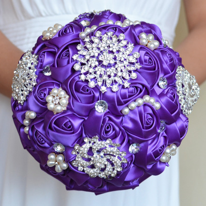 Stunning Beading Wedding Bouquet in Multiple Colors