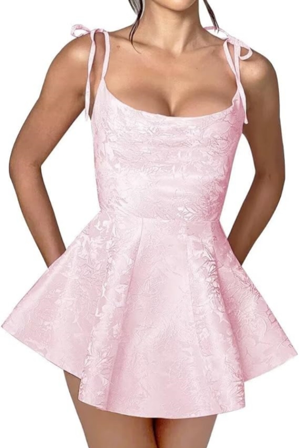 Amazing Ruffle Satin Short Party Dress Strapless Mini Homecoming Dress