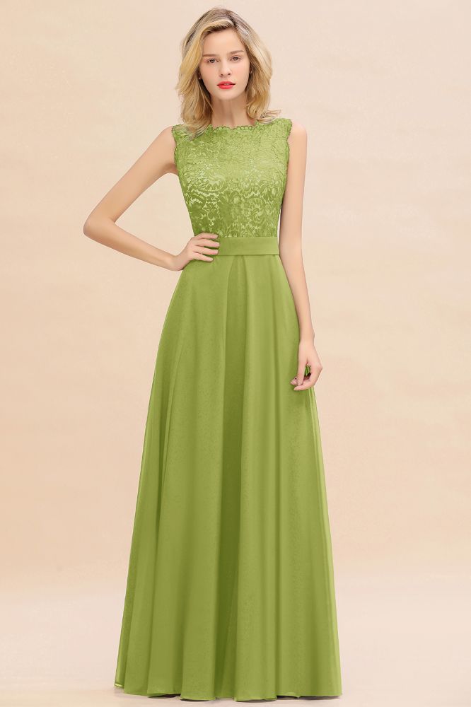 Madge | Exquisite Scoop Sleeveless Bridesmaid Dress