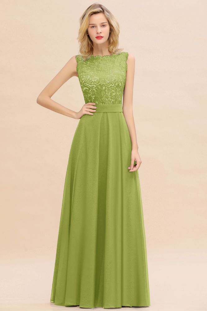 Madge | Exquisite Scoop Sleeveless Bridesmaid Dress