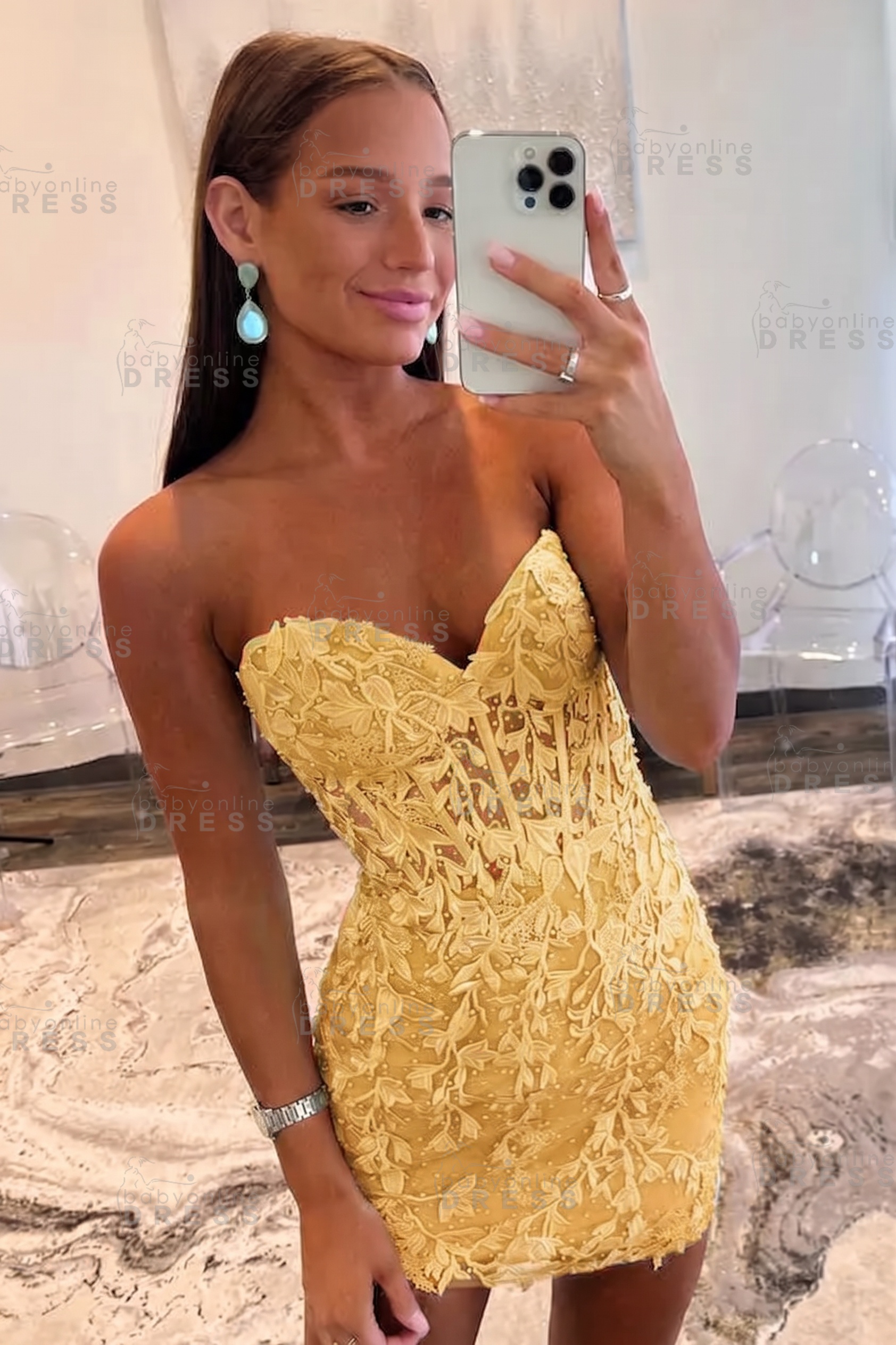 Sweetheart Mint Lace Homecoming Dress Short Party Dress Sleeveless