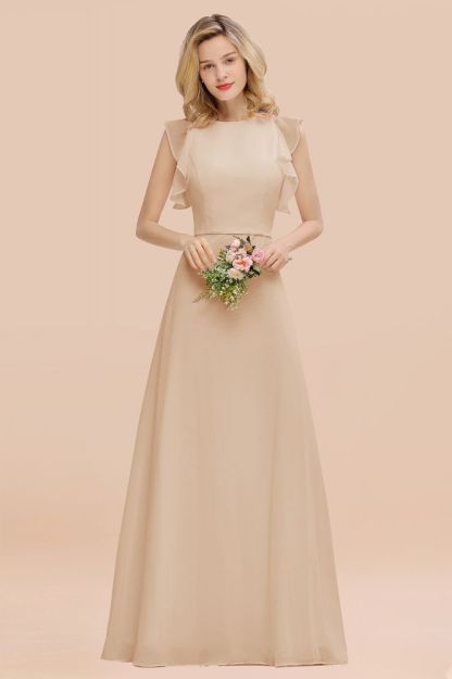 Cecilia | Chic Simple Jewel Sleeveless Bridesmaid Dress Online