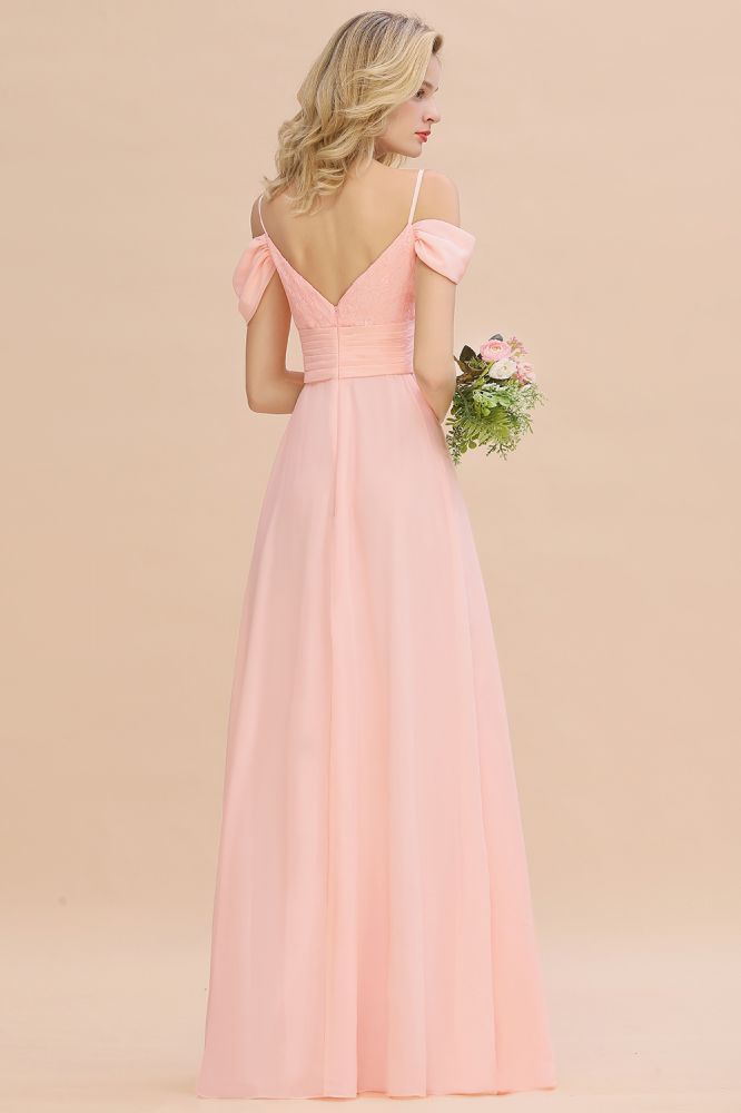 Spaghetti Straps Sweetheart Ruffles Bridesmaid Dress | Evening Dresses Online