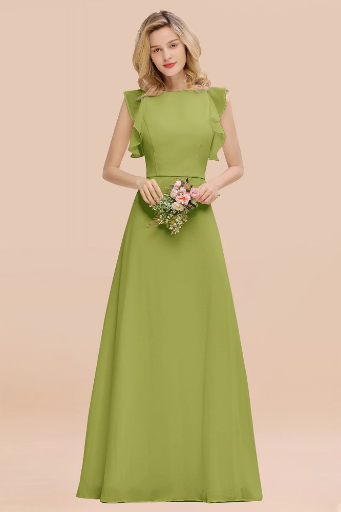 Cecilia | Chic Simple Jewel Sleeveless Bridesmaid Dress Online