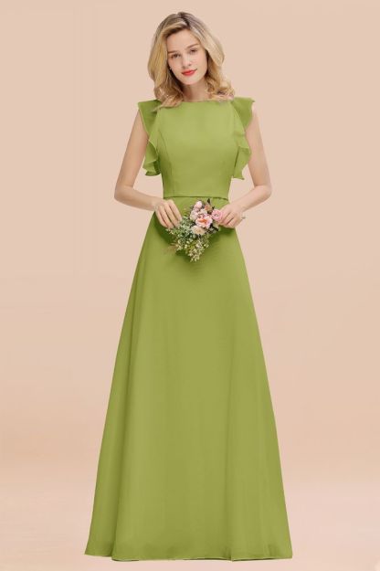 Cecilia | Chic Simple Jewel Sleeveless Bridesmaid Dress Online
