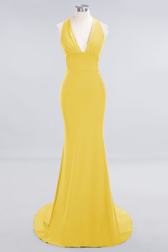Elegant Mermaid Halter Pool Bridesmaid Dress Online