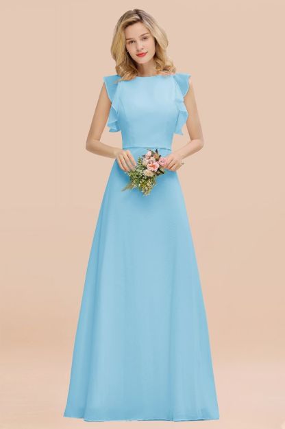 Cecilia | Chic Simple Jewel Sleeveless Bridesmaid Dress Online