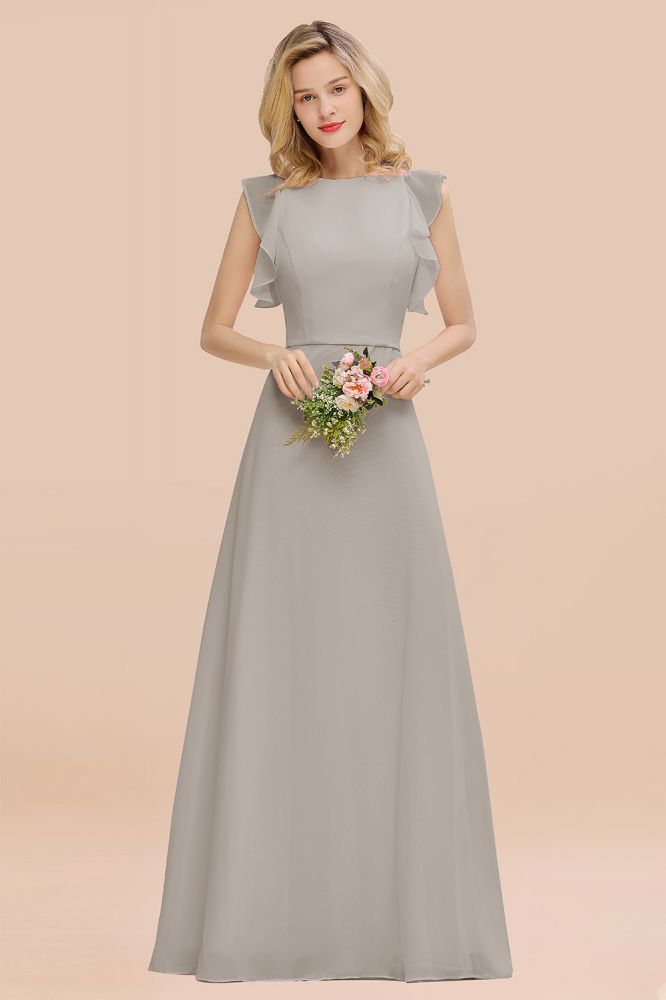 Cecilia | Chic Simple Jewel Sleeveless Bridesmaid Dress Online