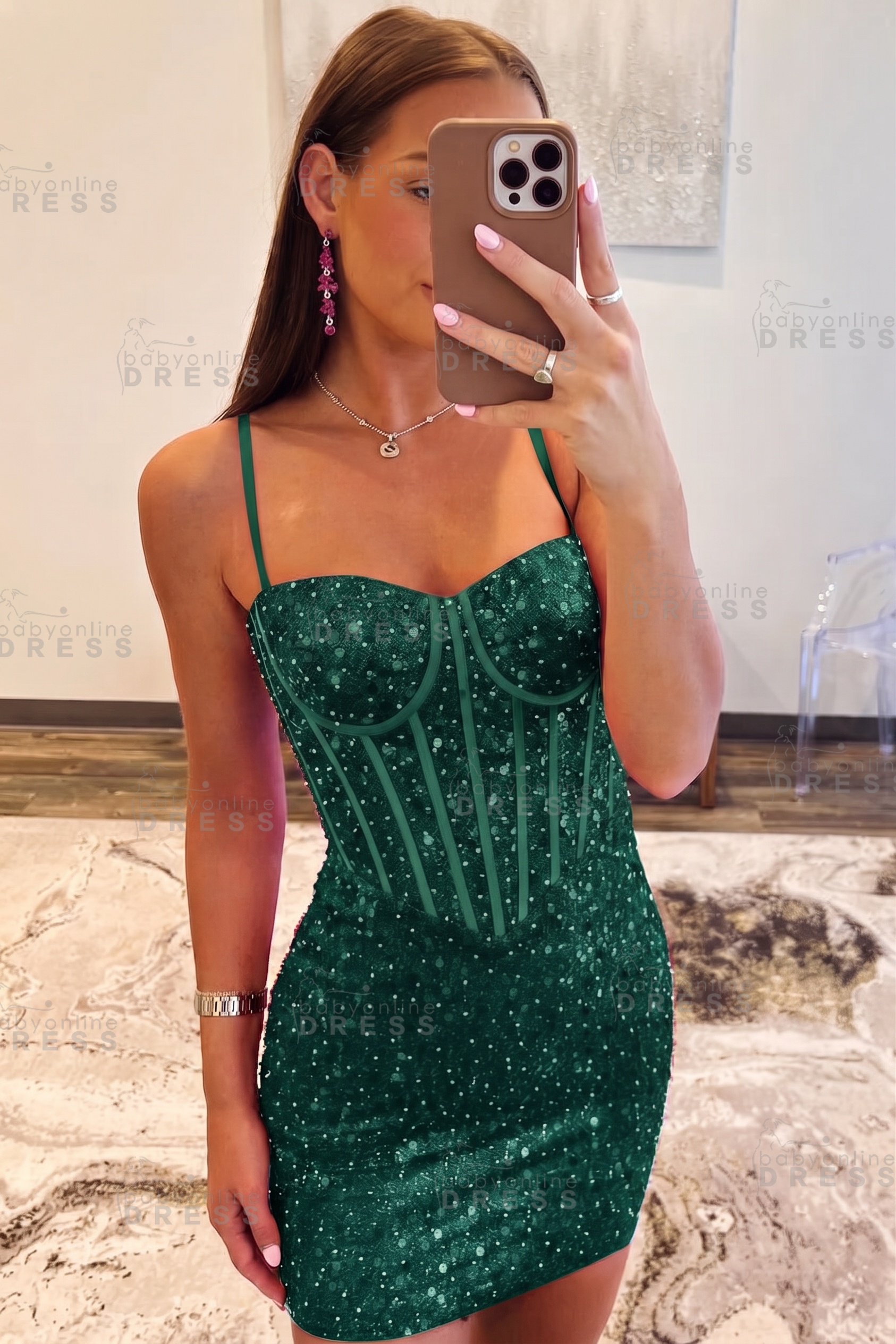 Spaghetti Straps Sky Blue Tight Homecoming Dress Short Prom Dress