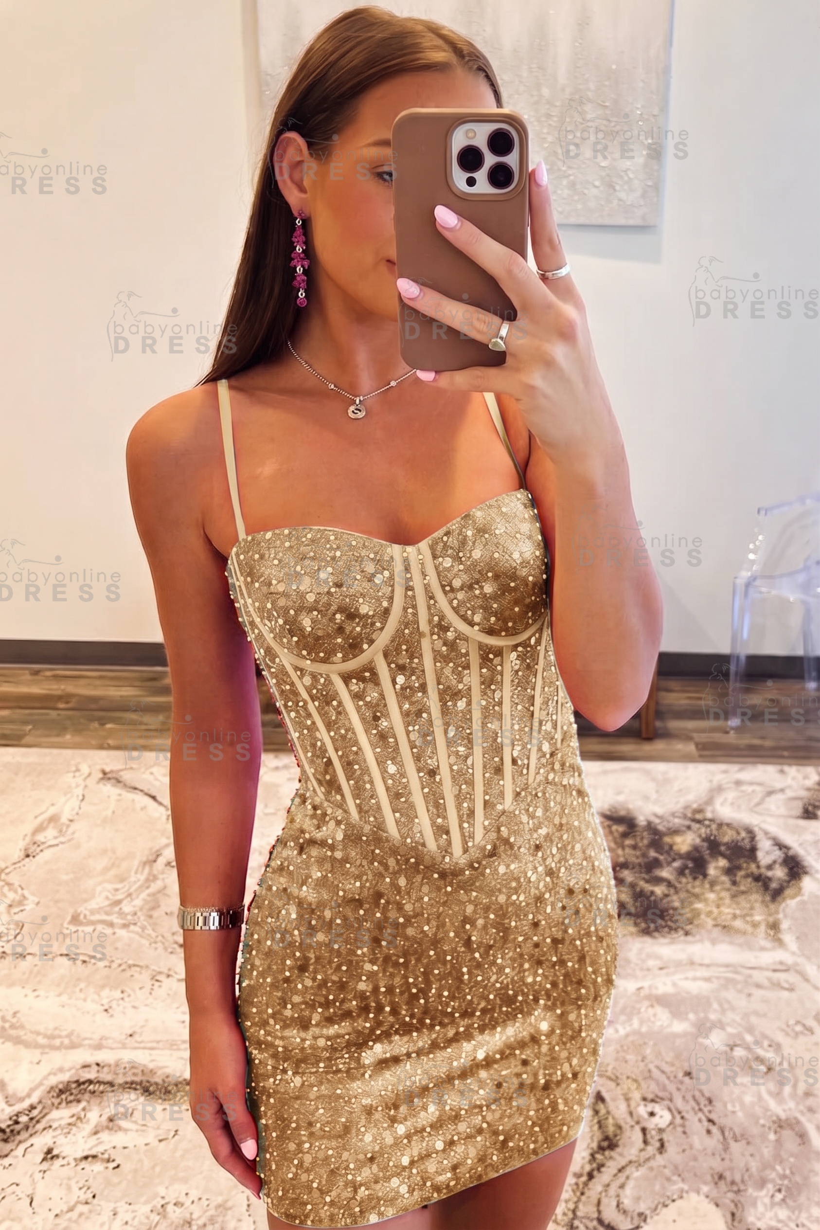 Spaghetti Straps Sky Blue Tight Homecoming Dress Short Prom Dress