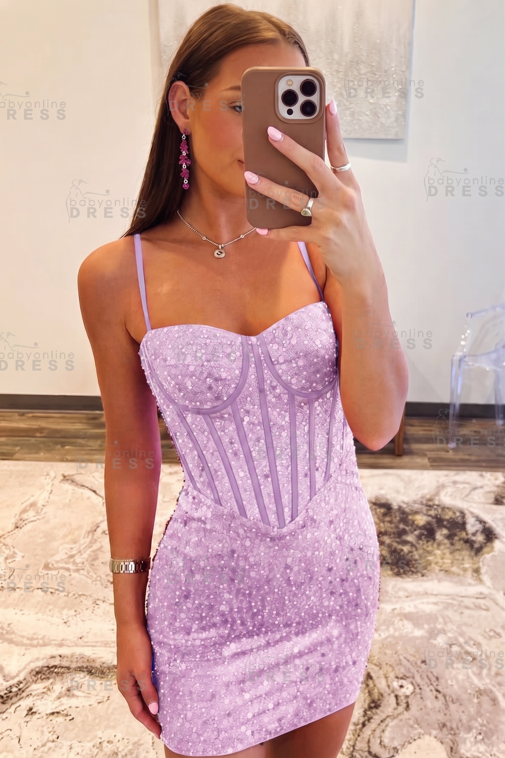 Spaghetti Straps Sky Blue Tight Homecoming Dress Short Prom Dress
