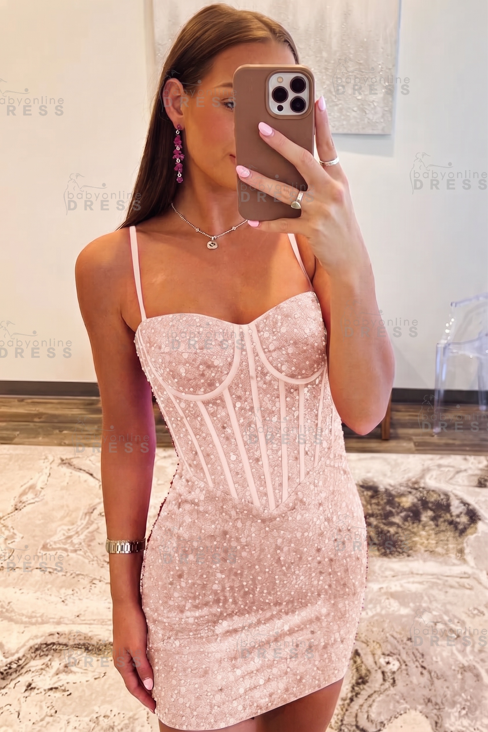 Spaghetti Straps Sky Blue Tight Homecoming Dress Short Prom Dress