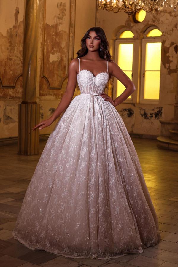 Sweetheart White Ball Gown Luxury Wedding Dresses