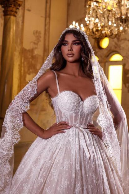 Sweetheart White Ball Gown Luxury Wedding Dresses