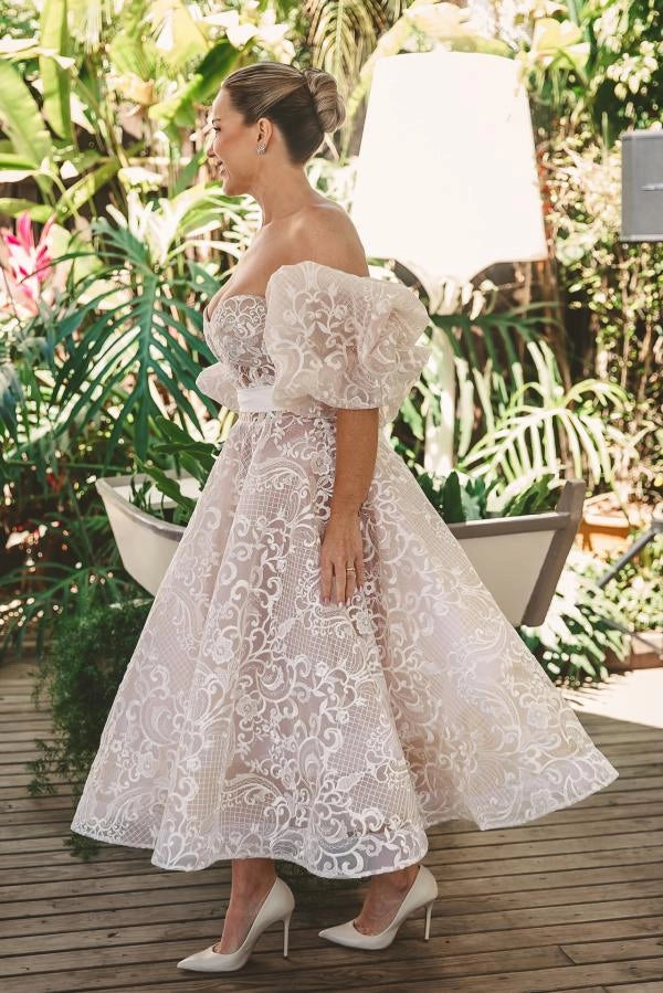 Sweetheart  Aline Wedding Dress Sleeveless Lace Dress