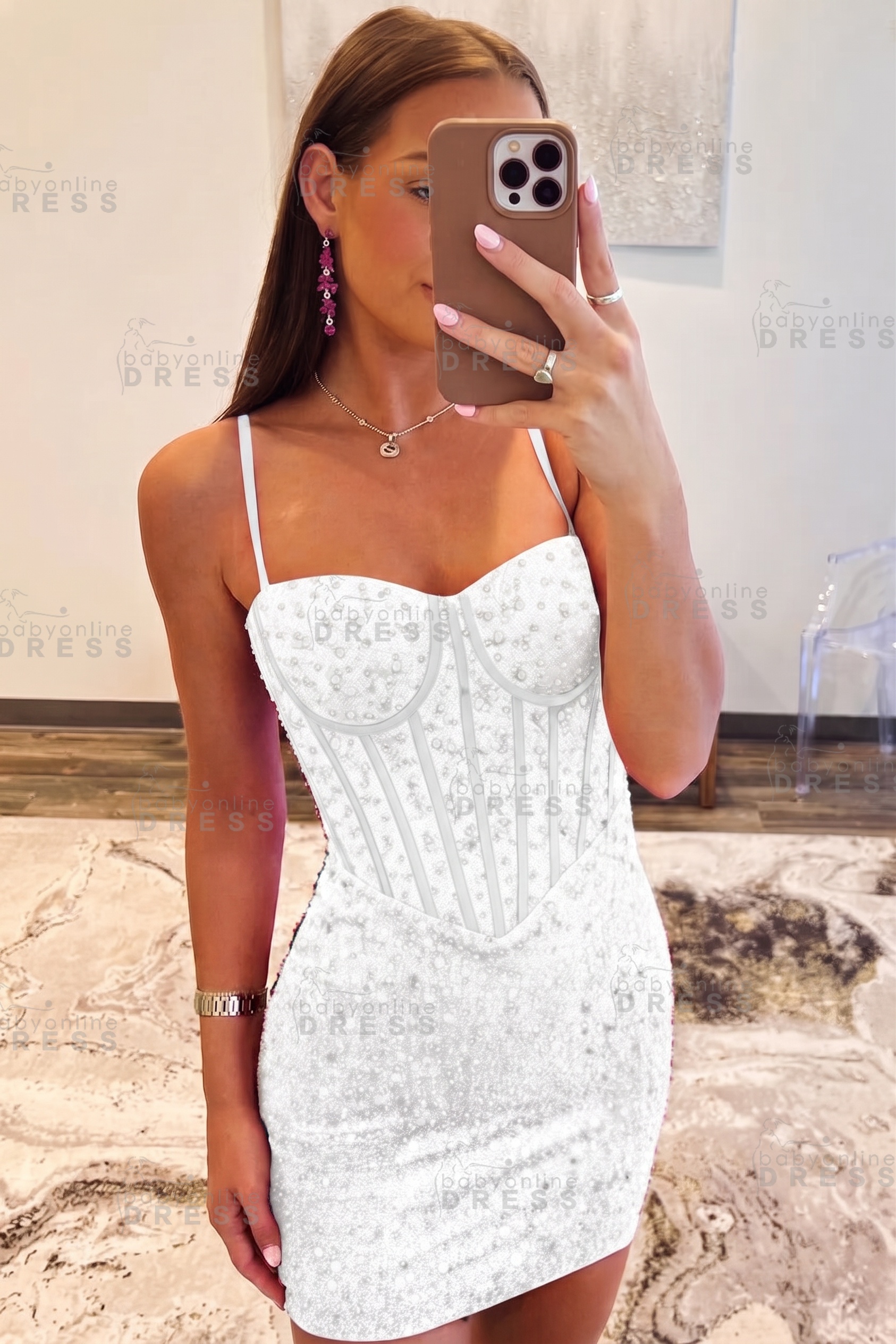 Spaghetti Straps Sky Blue Tight Homecoming Dress Short Prom Dress