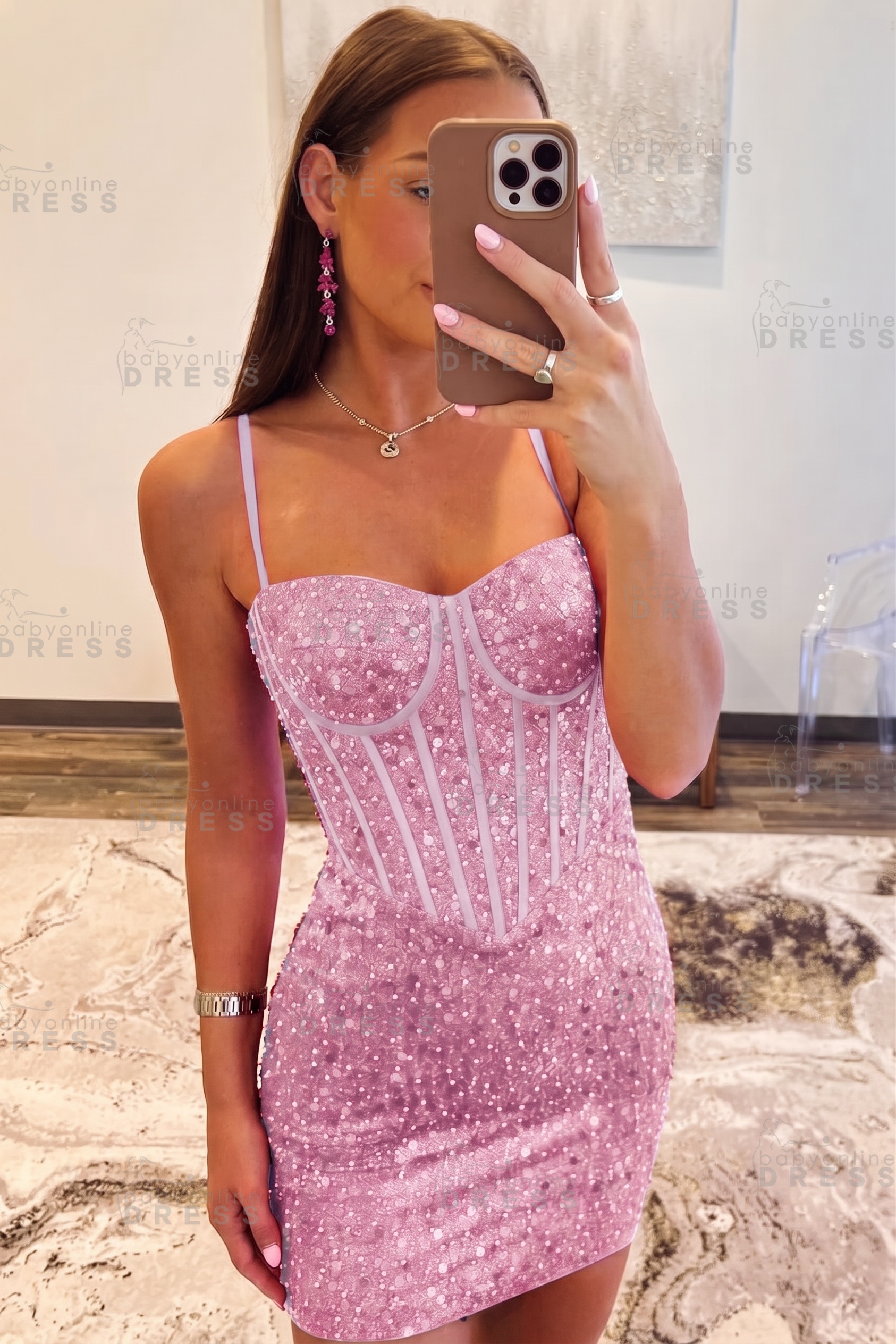 Spaghetti Straps Sky Blue Tight Homecoming Dress Short Prom Dress