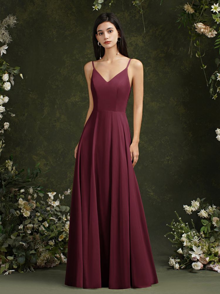 Elegant Sleeveless Aline Long Bridesmaid Dress Backless Floral Lace Evening Dress