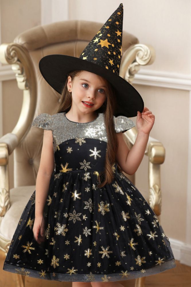 Cap sleeves v-neck sparkle stars red princess flower girl dress