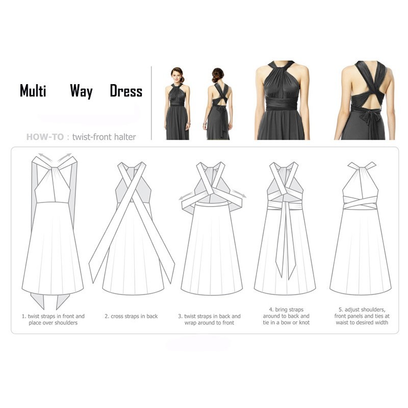 Infinity Dress Bridesmaid Dress Multi-way Twist Wrap Dress for Women