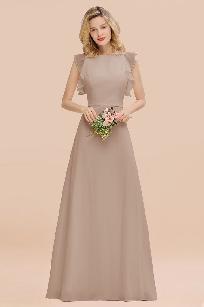 Cecilia | Chic Simple Jewel Sleeveless Bridesmaid Dress Online