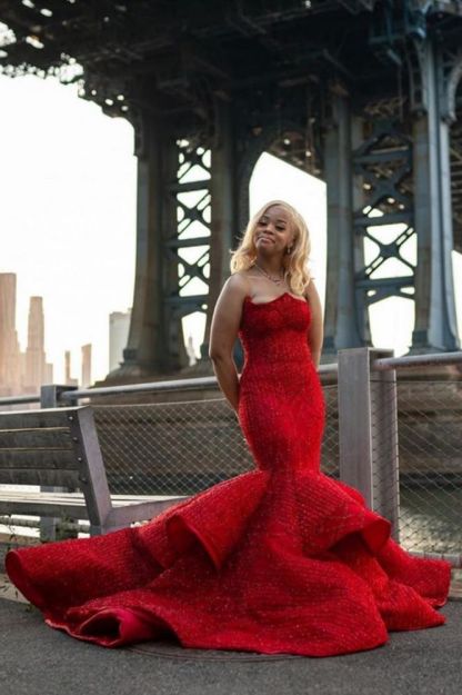 sweetheart Mermaid Evening Prom Dress Sleeveless