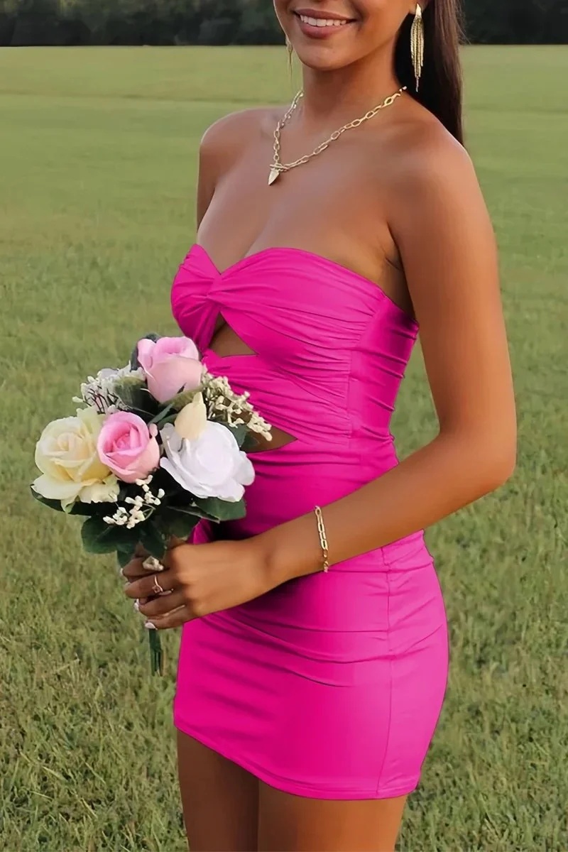 Daffodil Sweetheart Ruched Tight Short Homecoming Dress