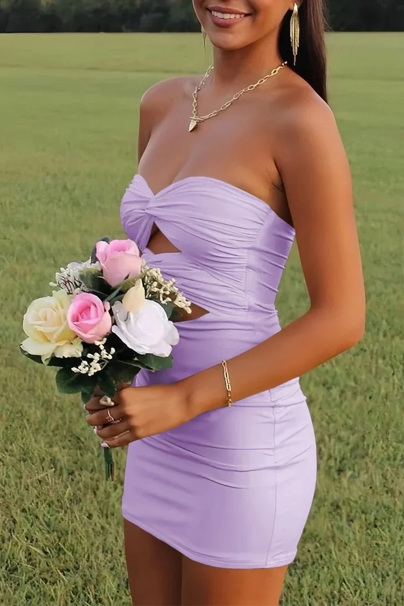 Daffodil Sweetheart Ruched Tight Short Homecoming Dress
