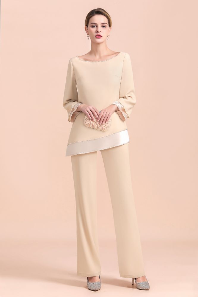 Long Sleeves Mother of the Bride Dress Jumpsuit for Wedding Party Wear