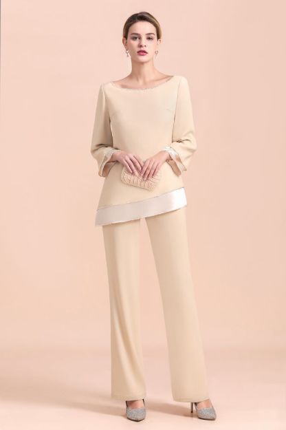 Long Sleeves Mother of the Bride Dress Jumpsuit for Wedding Party Wear