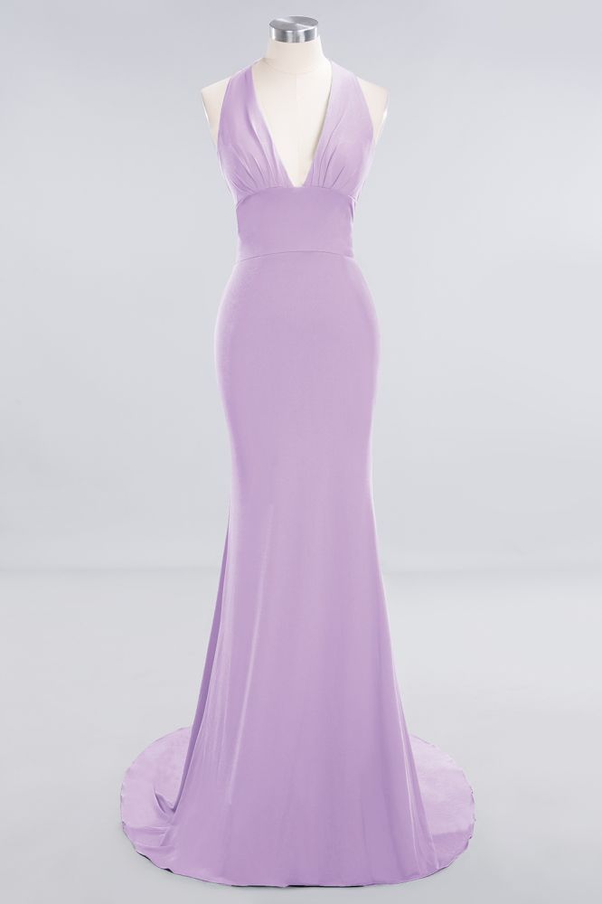 Elegant Mermaid Halter Pool Bridesmaid Dress Online
