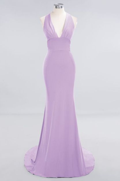 Elegant Mermaid Halter Pool Bridesmaid Dress Online