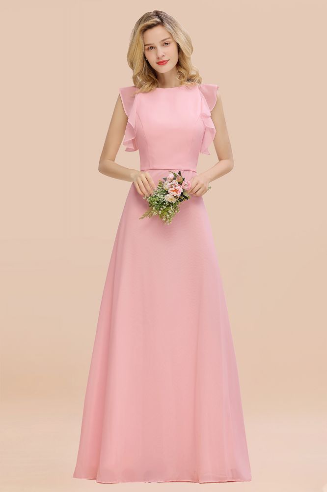 Cecilia | Chic Simple Jewel Sleeveless Bridesmaid Dress Online