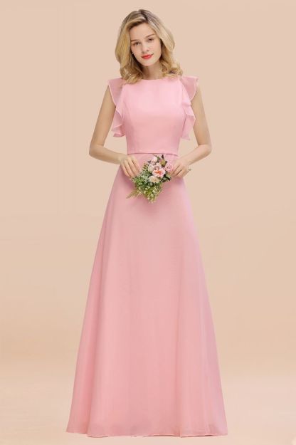 Cecilia | Chic Simple Jewel Sleeveless Bridesmaid Dress Online
