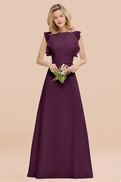 Cecilia | Chic Simple Jewel Sleeveless Bridesmaid Dress Online