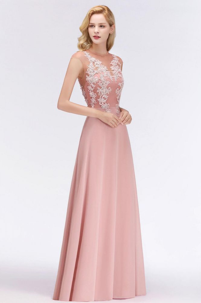 Cap Sleeve Lace Appliques Beads Slim A-line Evening Prom Dress for Women